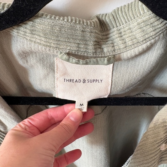 Thread & Supply Light Green Corduroy Jacket - Picture 2 of 3